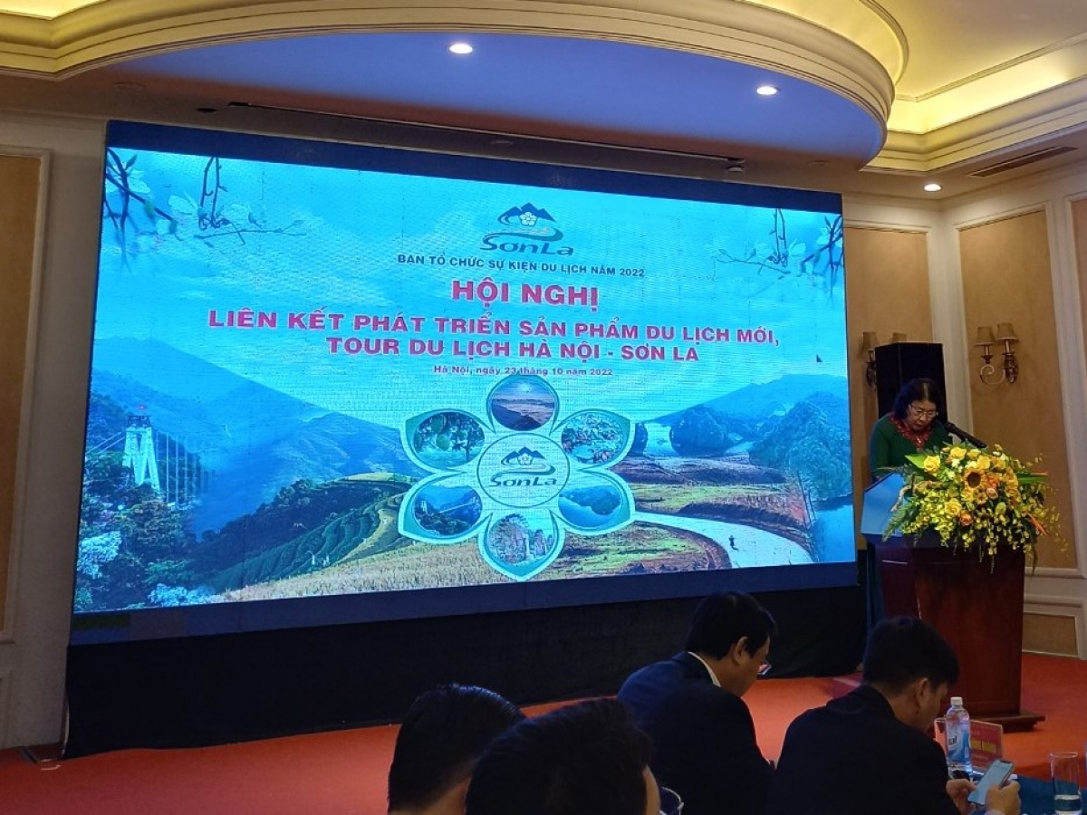 Bà Tráng Thị Xuân, Phó Chủ tịch Thường trực UBND tỉnh Sơn La phát biểu tại hội nghị