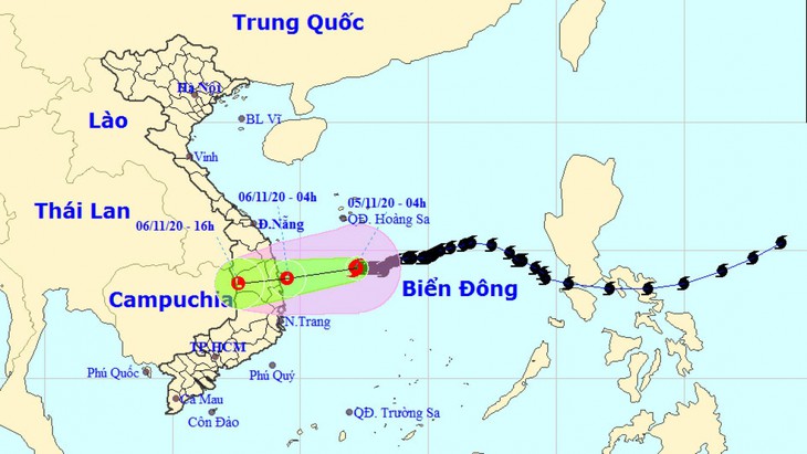 Bão Goni sẽ suy yếu thành áp thấp nhiệt đới trên vùng biển Quảng Ngãi - Phú Yên - ảnh 1