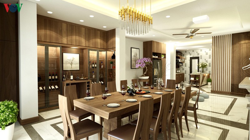 ben trong ngoi nha pho hien dai, sang trong cua mot gia dinh tre hinh 4