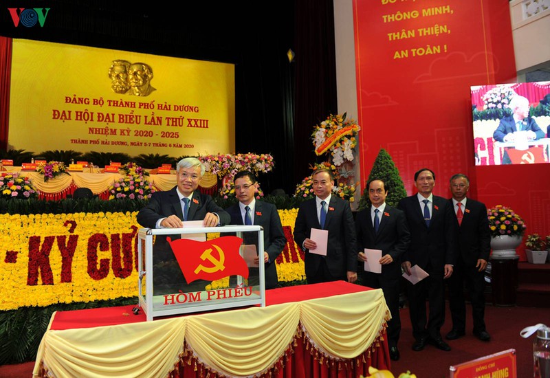 dang bo tp hai duong: thi diem bau truc tiep bi thu thanh uy hinh 1