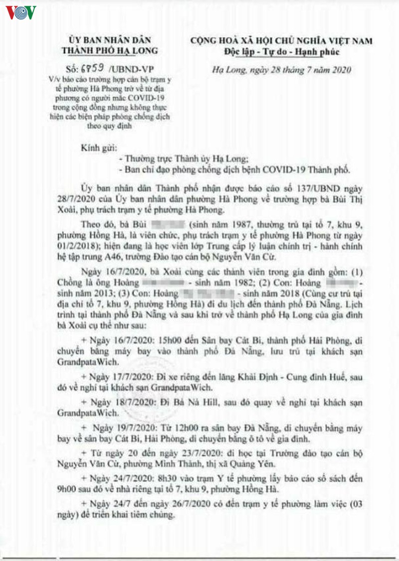 nu can bo y te khai bao khong trung thuc, tram y te tam dung hoat dong hinh 1