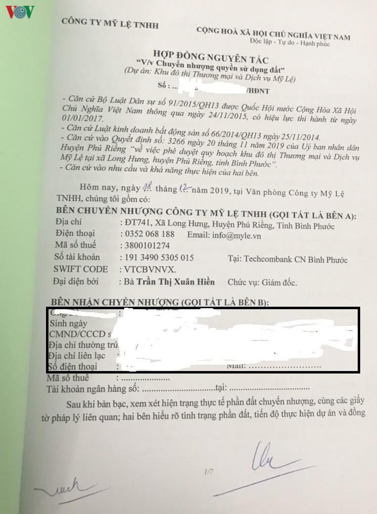 du an my le capital o binh phuoc cong khai mo ban thu tien cua khach hang hinh 2