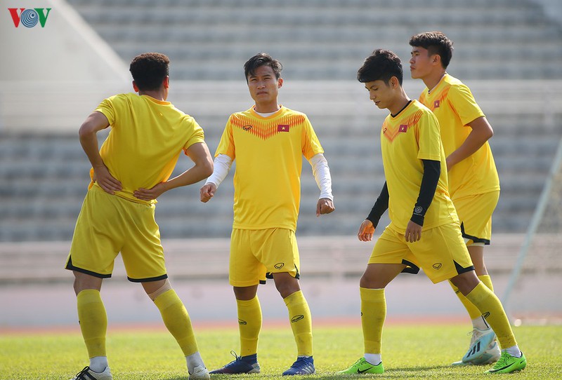 can canh: buoi tap cua u23 viet nam sau tran hoa u23 jordan hinh 4
