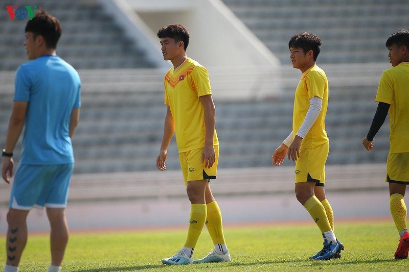 can canh: buoi tap cua u23 viet nam sau tran hoa u23 jordan hinh 11