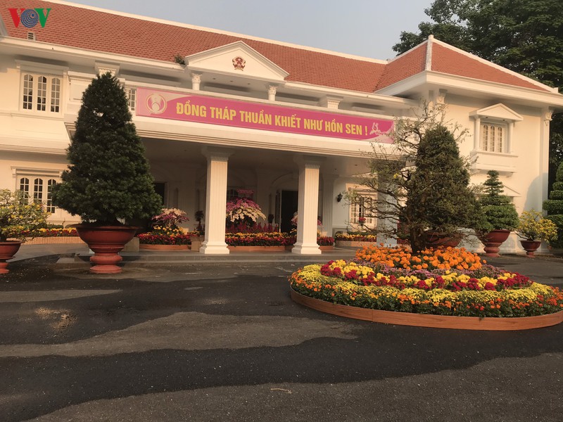 anh: dong thap mo cua tru so ubnd tinh don khach du xuan hinh 7