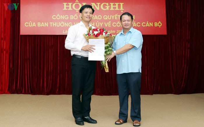 lao cai: bo nhiem tan chanh van phong tinh uy hinh 1