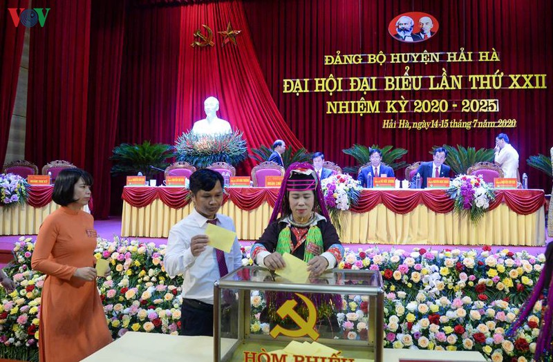 quang ninh: dai hoi dang bo huyen hai ha bau truc tiep bi thu huyen uy hinh 1