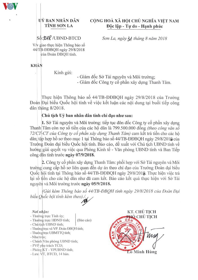 son la chi dao giai quyet vu "sap bay" du an that, dat ao... hinh 2