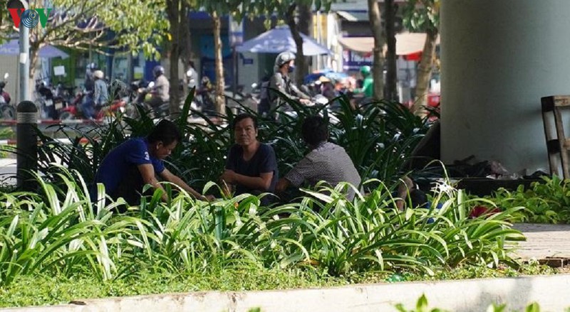 nhieu nguoi van tu tap, khong deo khau trang noi cong cong o tphcm hinh 2