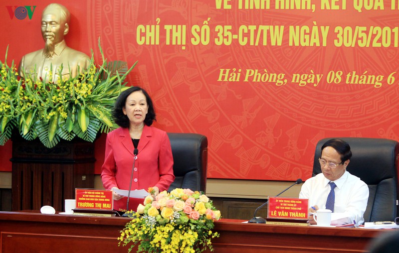 ban bi thu tw dang lam viec voi ban thuong vu thanh uy hai phong hinh 1
