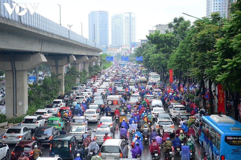 giao thong ha noi hon loan, tac nghen gio cao diem sang 18/8 hinh 9