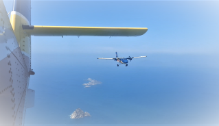 Máy bay DHC-6 bay trinh sát, tuần thám trên biển. (Ảnh: QCHQ)