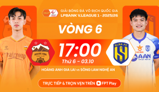 Trận đấu giữa HAGL với SLNA diễn ra vào lúc 17h hôm nay 3/10.