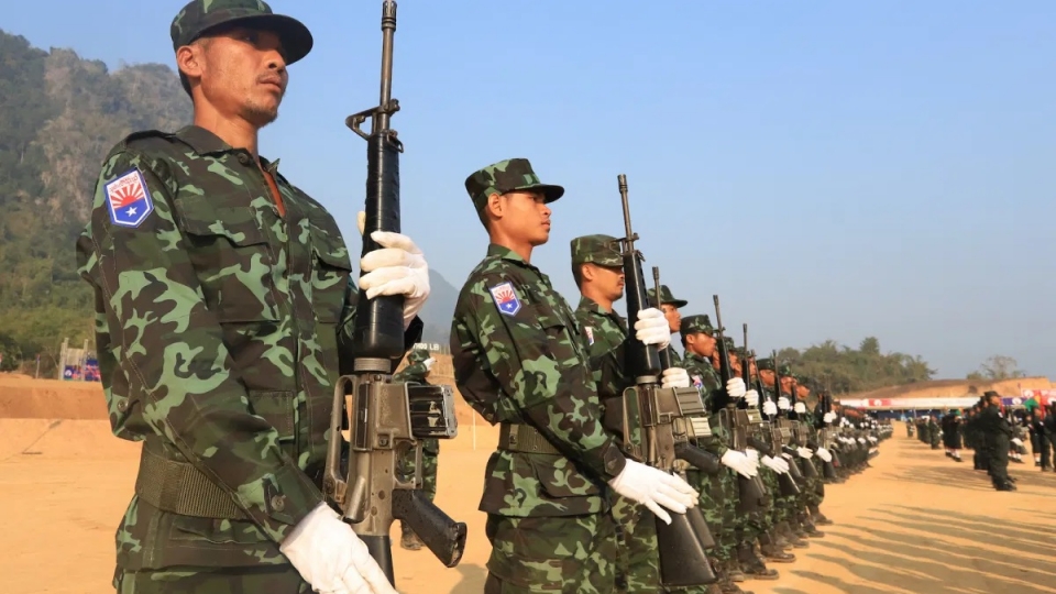 Myanmar, quan doi lienminh dan toc Karen, phien quan o can cu bien gioi, -KNU.jpg