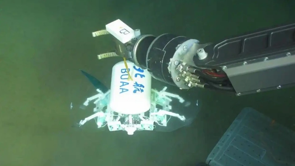 Robot biển sâu biến hình cỡ nhỏ của Trung Quốc. Ảnh_ Nhật báo Bắc Kinh.jpg