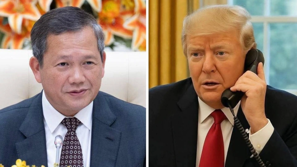 Thử tướng Campuchia Hun Manet và  Tổng thống Mỹ Donald Trump.jpg