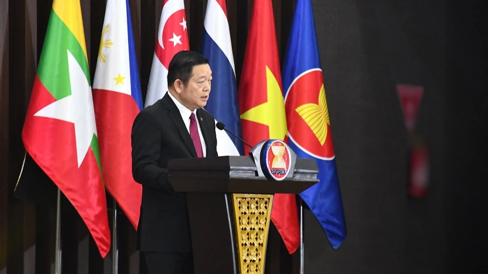 tong thu ky ASEAN Kao Kim Hourn phat bieu tai le ky niem thanh lap khoi -vov.jpg