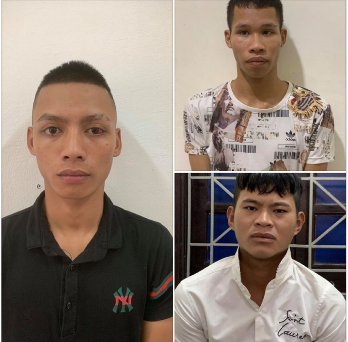 Ba đối tượng tại cơ quan điều tra.