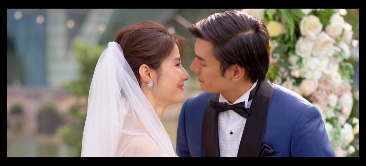 Minh và Linh trong ngày cưới.