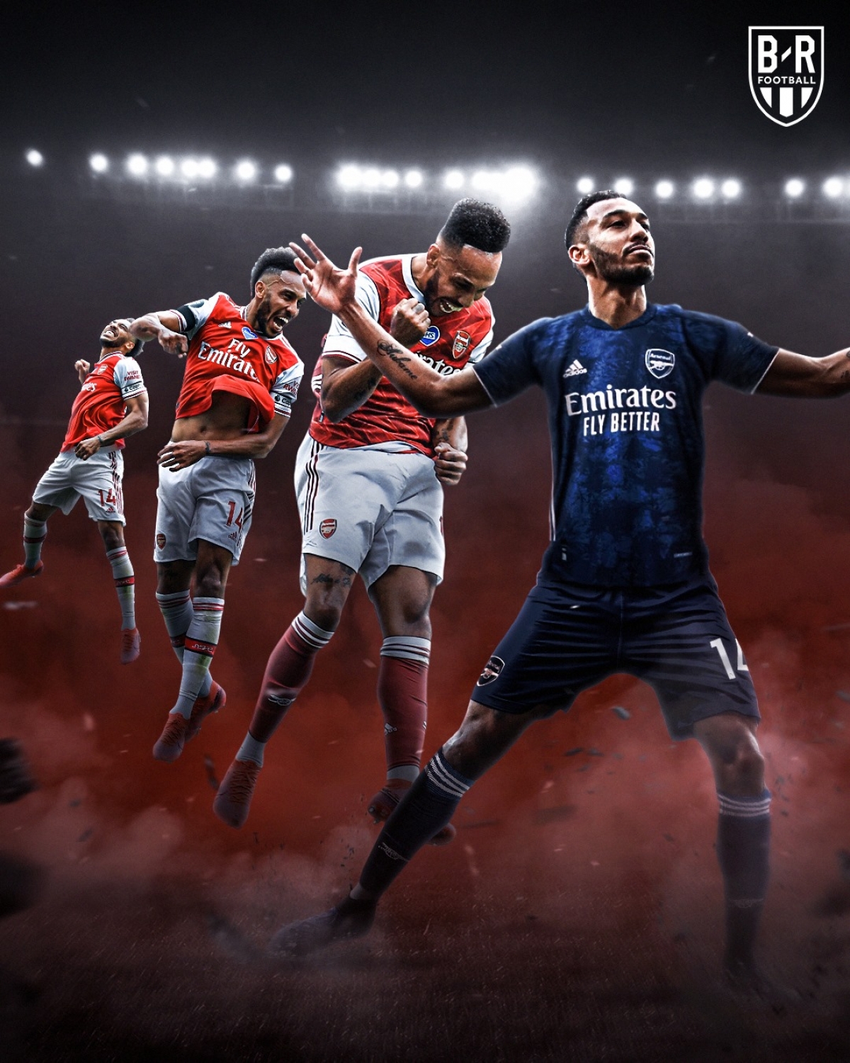 Không ra đi như lời đồn, Aubameyang tiếp tục mang tới những bàn thắng cho Arsenal. (Ảnh: Bleacher Reports)
