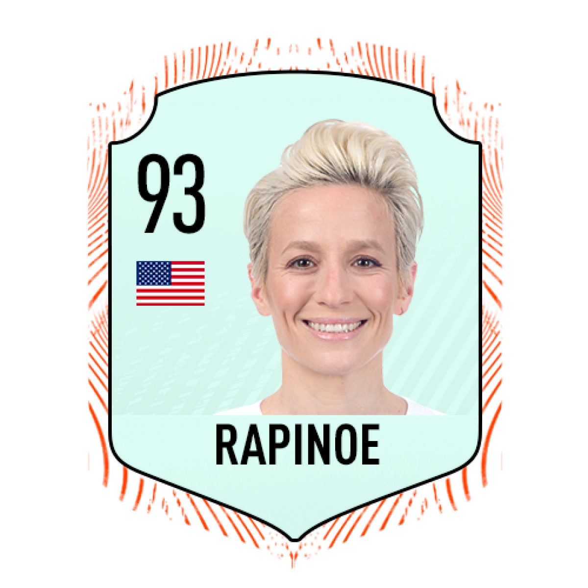 1. Megan Rapinoe (Mỹ) | Chỉ số tổng 93
