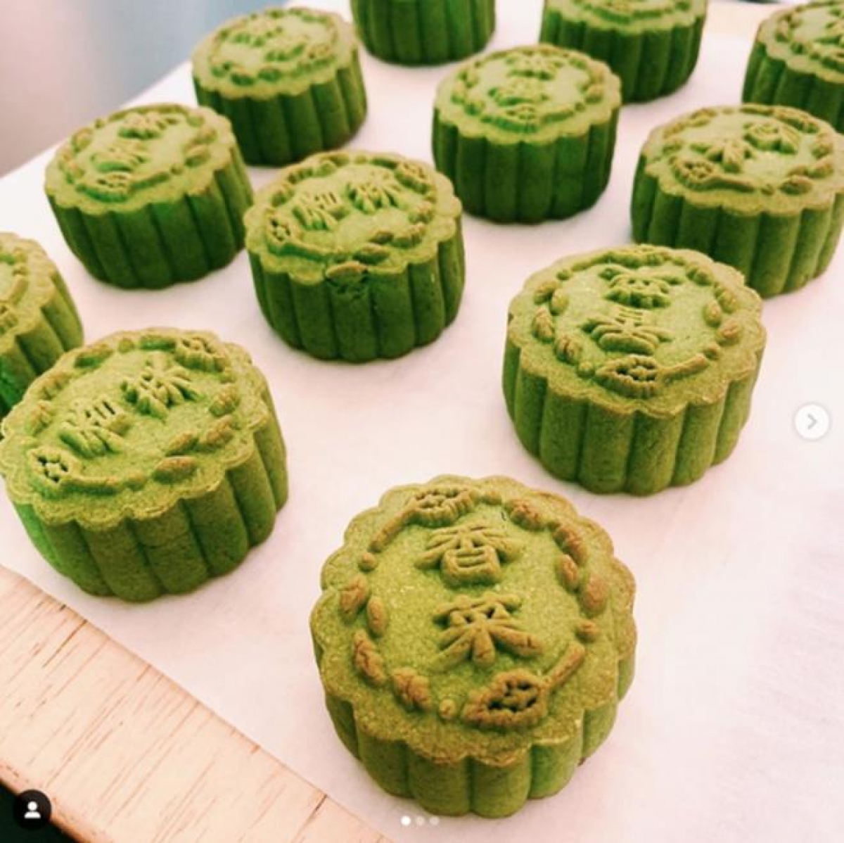 Bánh trung thu rau mùi độc đáo. (Ảnh: mr.coriander.hk/I nstagram)