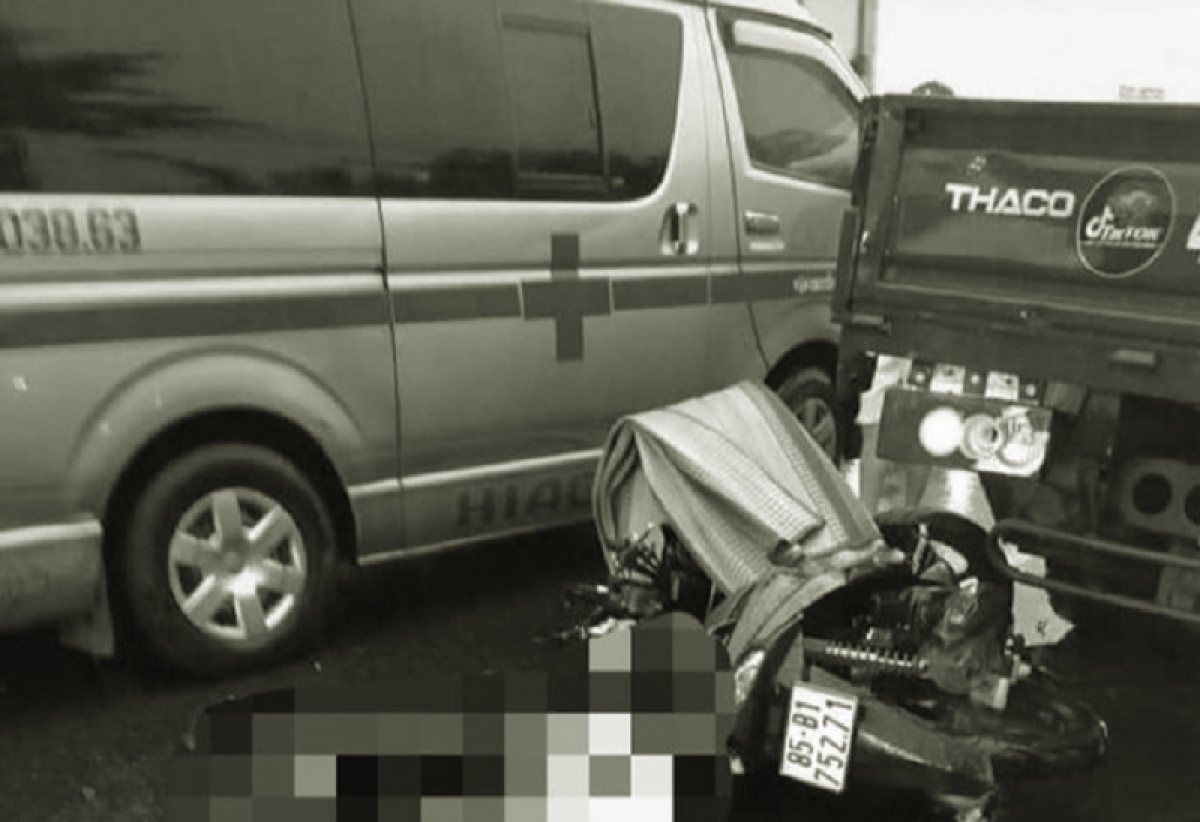 Hiện trường vụ tai nạn.