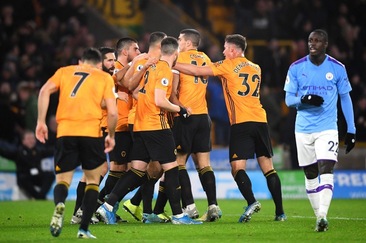 Các cầu thủ Man City chắc chắn chưa quên thất bại trước Wolves trên sân Molineux mùa giải trước. (Ảnh: Getty).