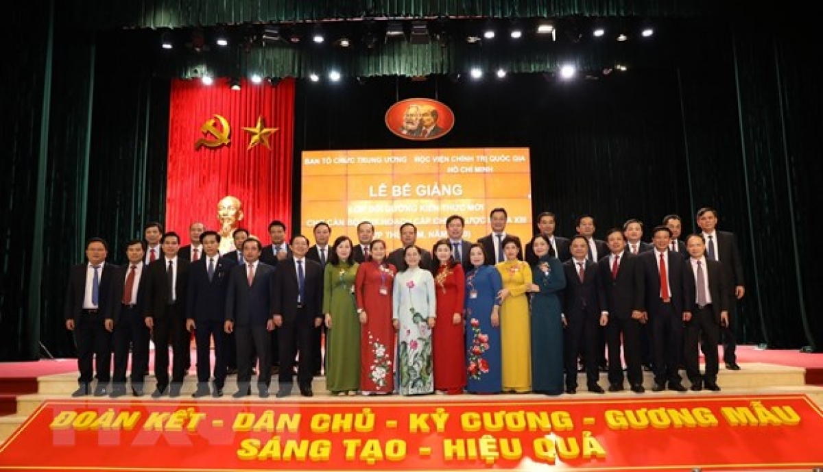 Các học viên tại Lễ bế giảng. (Ảnh: Văn Điệp/TTXVN)