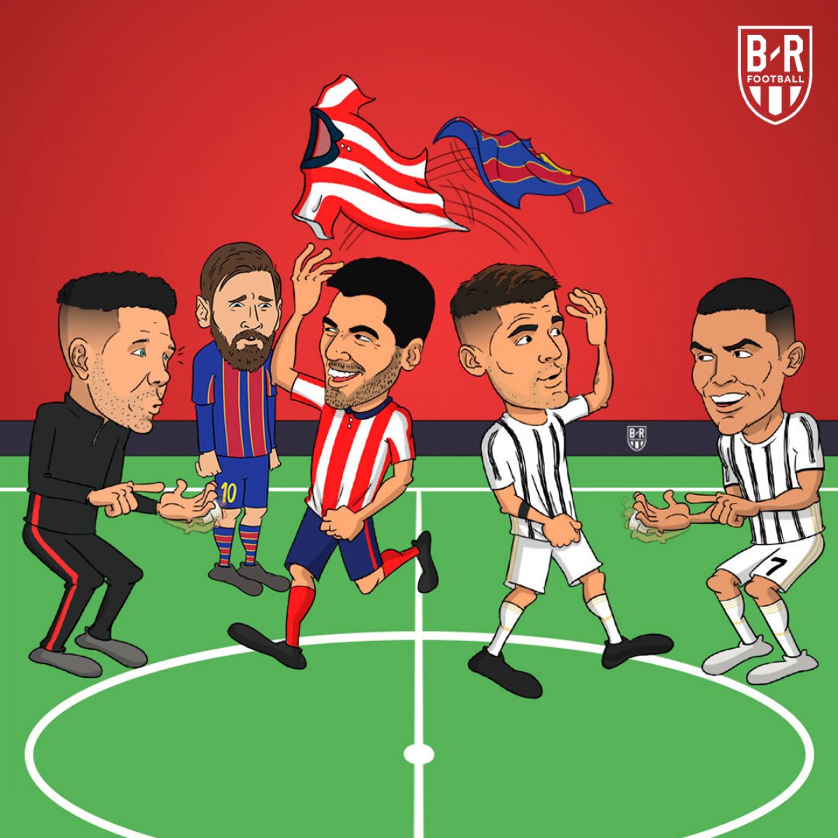 Khi mà Suarez lẫn Morata đều đã có đội bóng mới, Messi vẫn ở lại Barca. (Ảnh: Bleacher Reports).