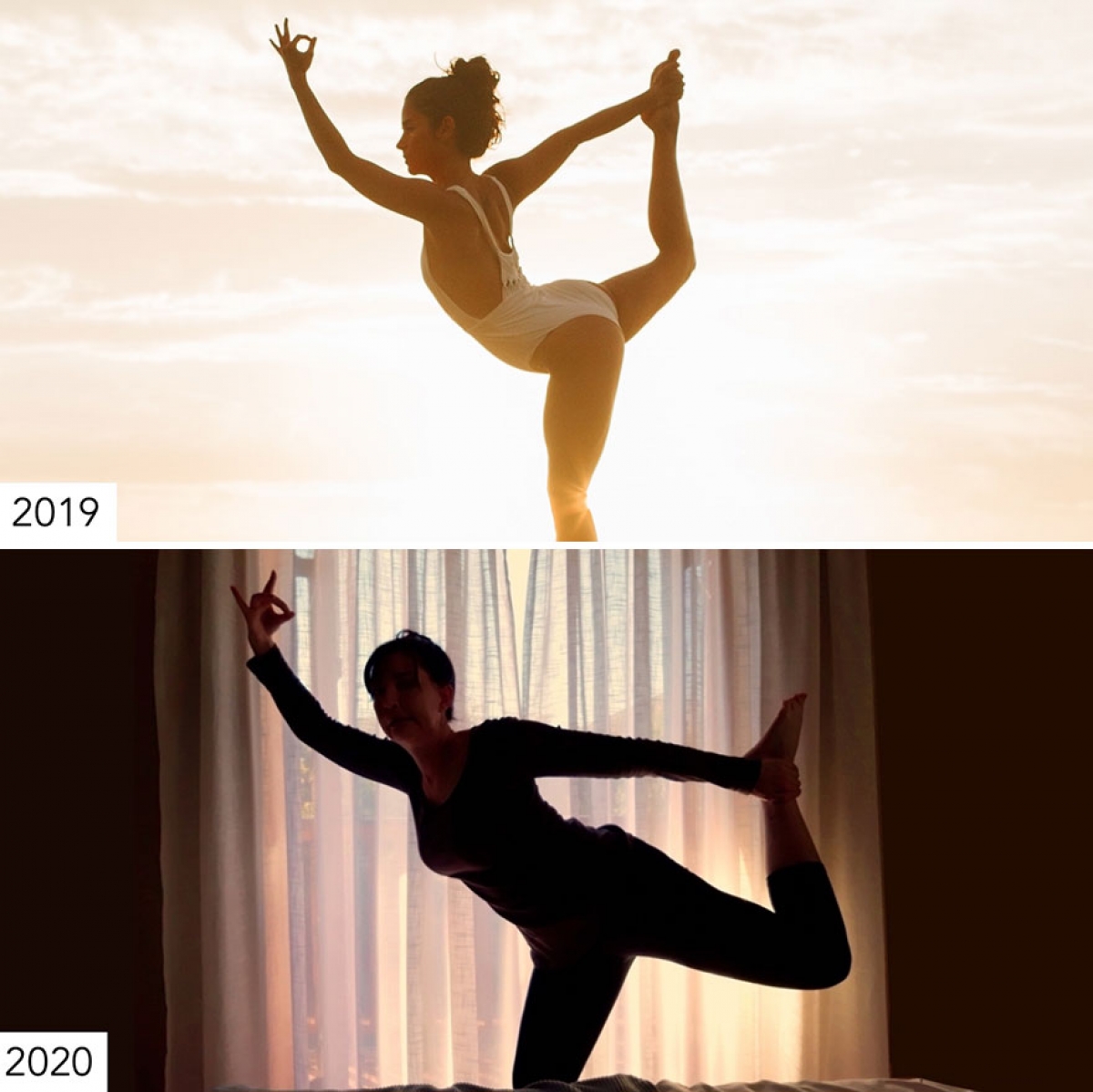 Thật thư giãn khi tập yoga tại nhà./.