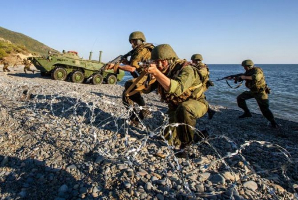 Các binh sỹ tham gia tập trận Kavkaz năm 2016. Ảnh: Armenpress.