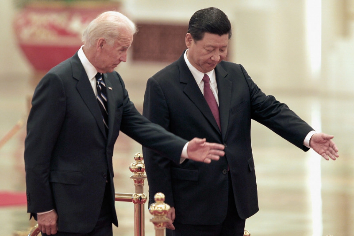 Cựu Phó Tổng thống Mỹ Joe Biden và Chủ tịch Trung Quốc Tập Cận Bình. Ảnh: Getty