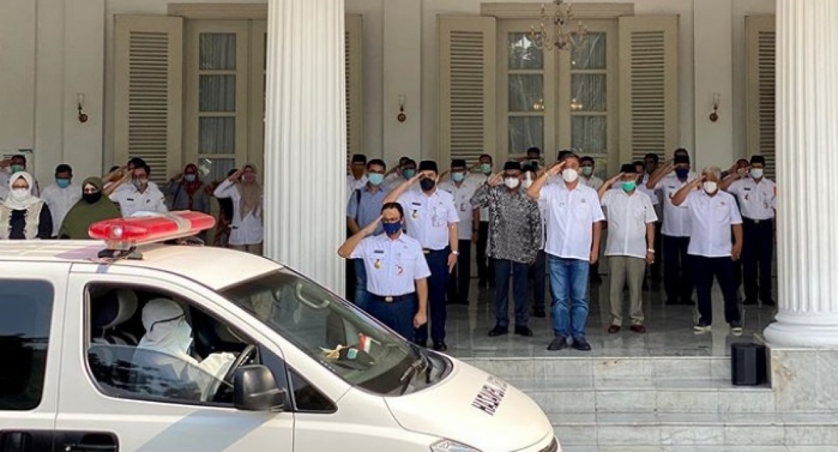 Lãnh đạo thành phố Jakarta từ biệt Thư ký Tòa thị chính. Nguồn: Ayojakarta.com