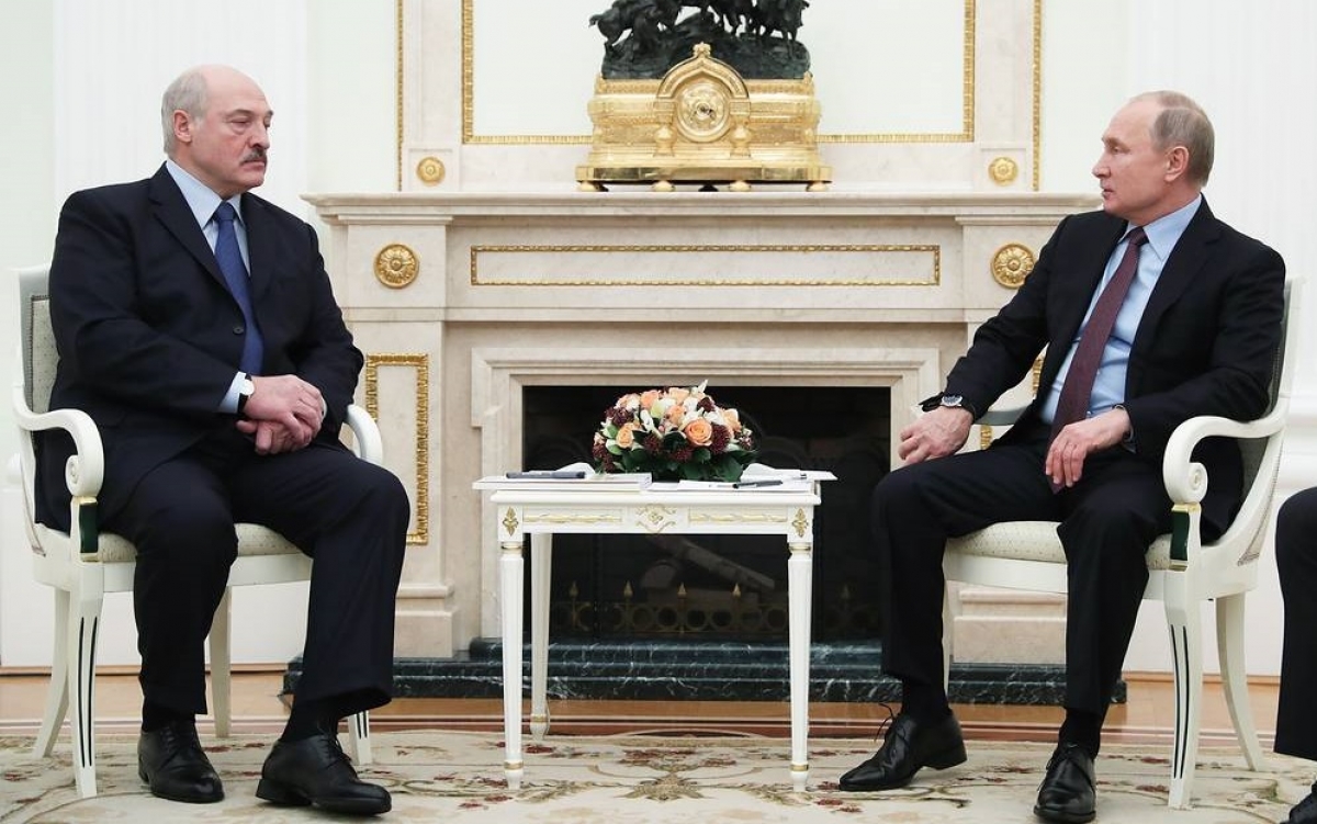  Tổng thống Nga Vladimir Putin và Tổng thống Belarus Alexander Lukashenko. Ảnh: TASS.