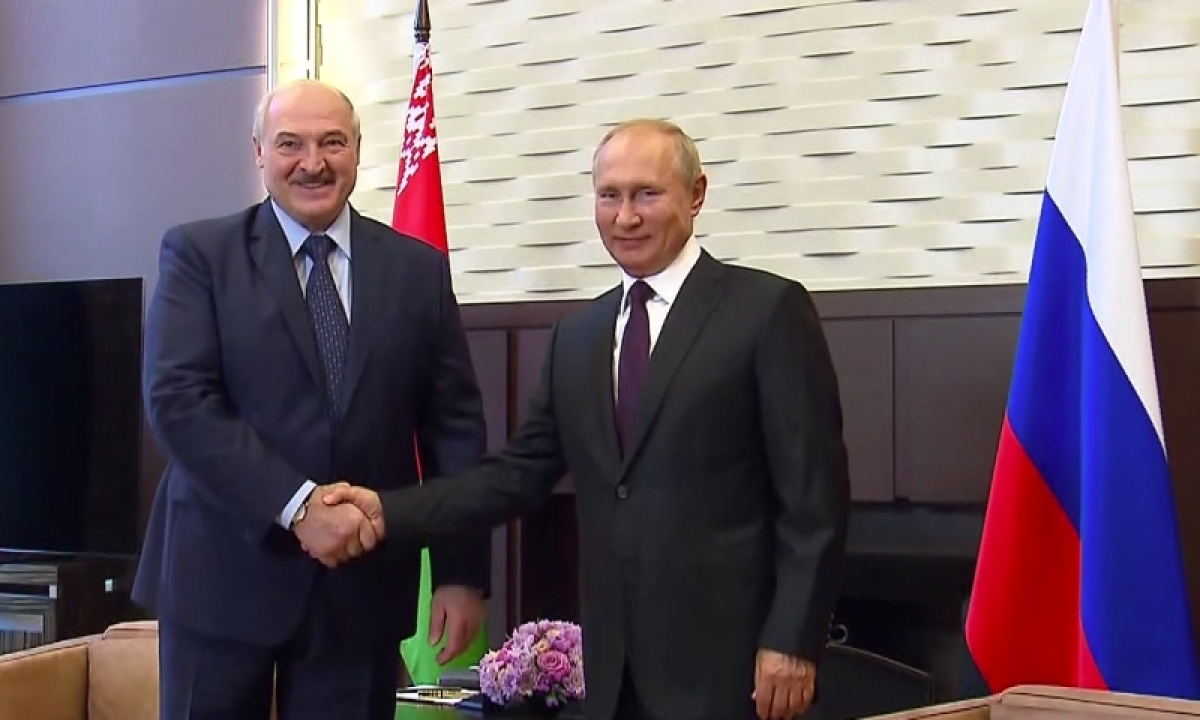 Tổng thống Nga Vladimir Putin và Tổng thống Belarus Alexander Lukashenko (Ảnh: Kremlin.ru)