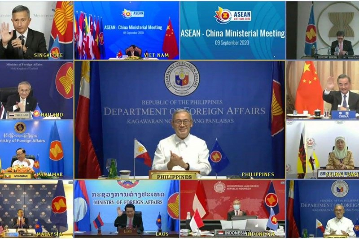 Hội nghị Ngoại trưởng ASEAN - Trung Quốc ngày 9/9. Nguồn: Philstar