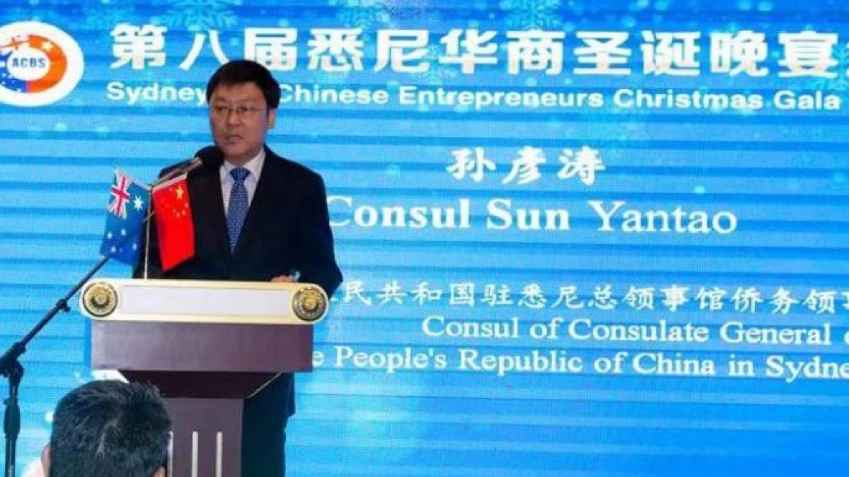 Tổng lãnh sự Trung Quốc tại Sydney Sun Yantao tại một sự kiện năm 2019. Nguồn: ABC News.