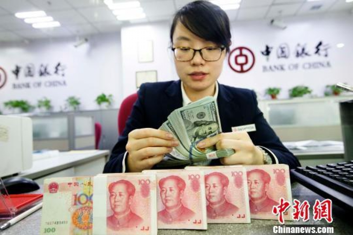 Đồng nhân dân tệ của Trung Quốc liên tục tăng mạnh (Nguồn: Chinanews.jpg)