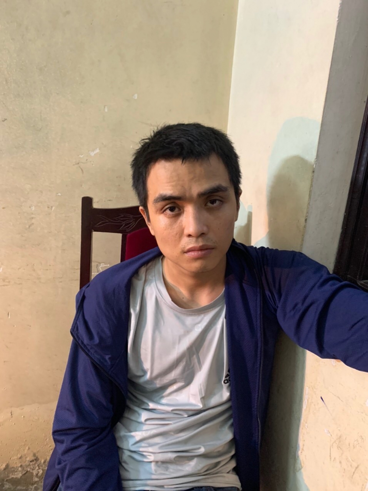 Nguyễn Quang Huy tại cơ quan điều tra.