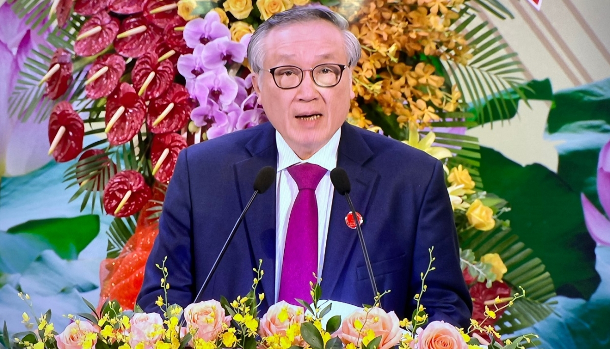 Ông Nguyễn Hòa Bình, Chánh án Tòa án nhân dân tối cao phát biểu chỉ đạo tại Đại hội.