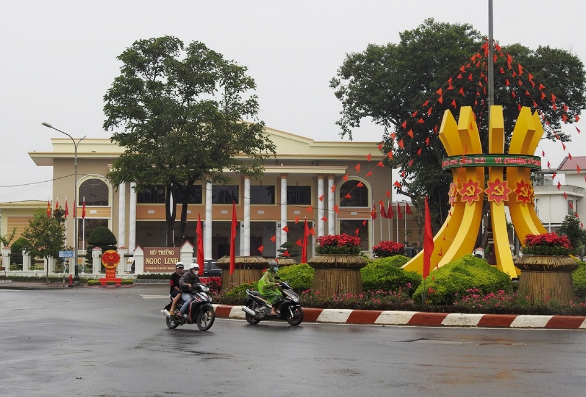 Hội trường Ngọc Linh - nơi diễn ra Đại hội đại biểu Đảng bộ tỉnh Kon Tum lần thứ XVI .