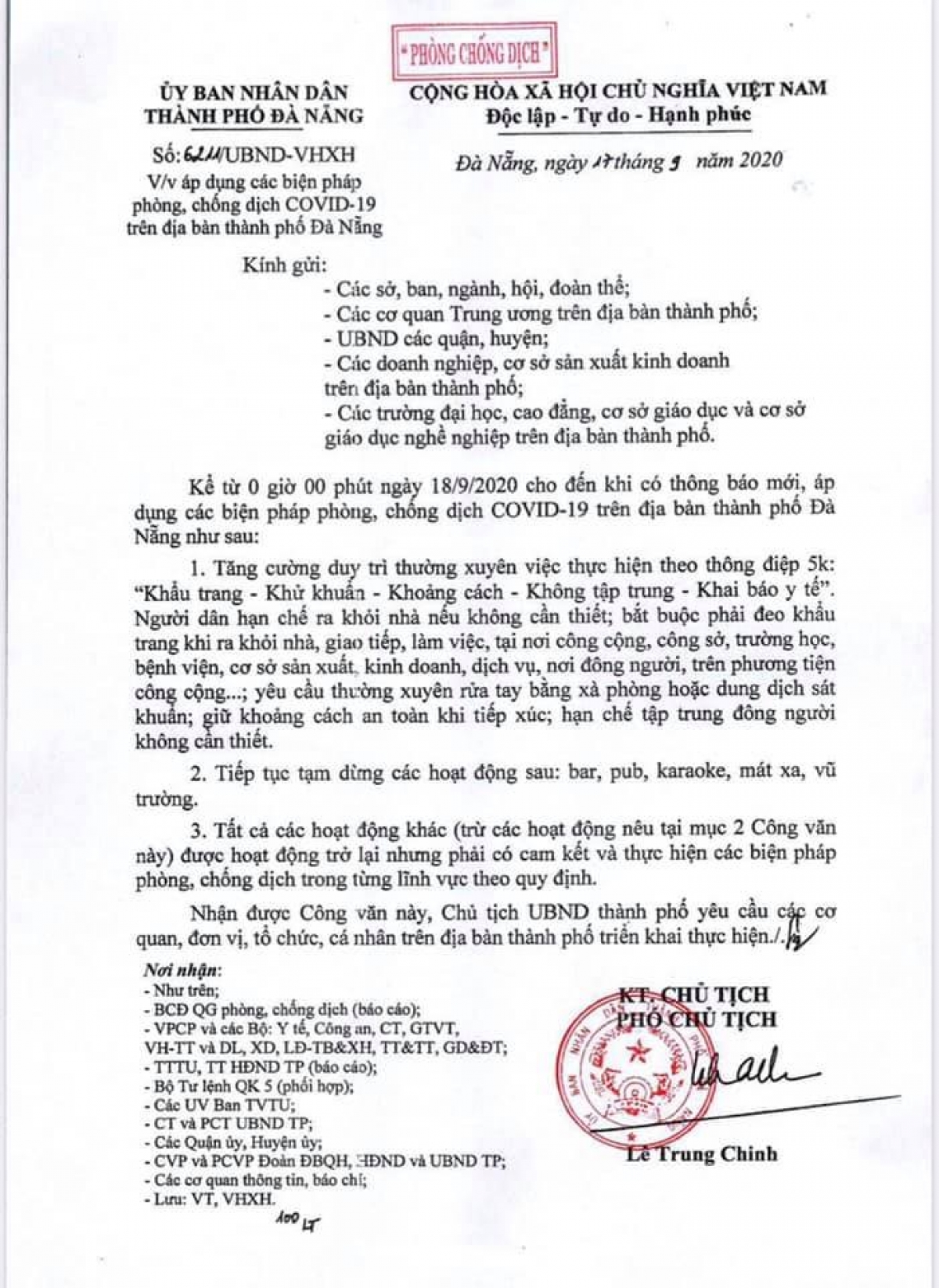 Mọi hoạt động ở Đà Nẵng trở lại bình thường, trừ 4 dịch vụ không thiết yếu.