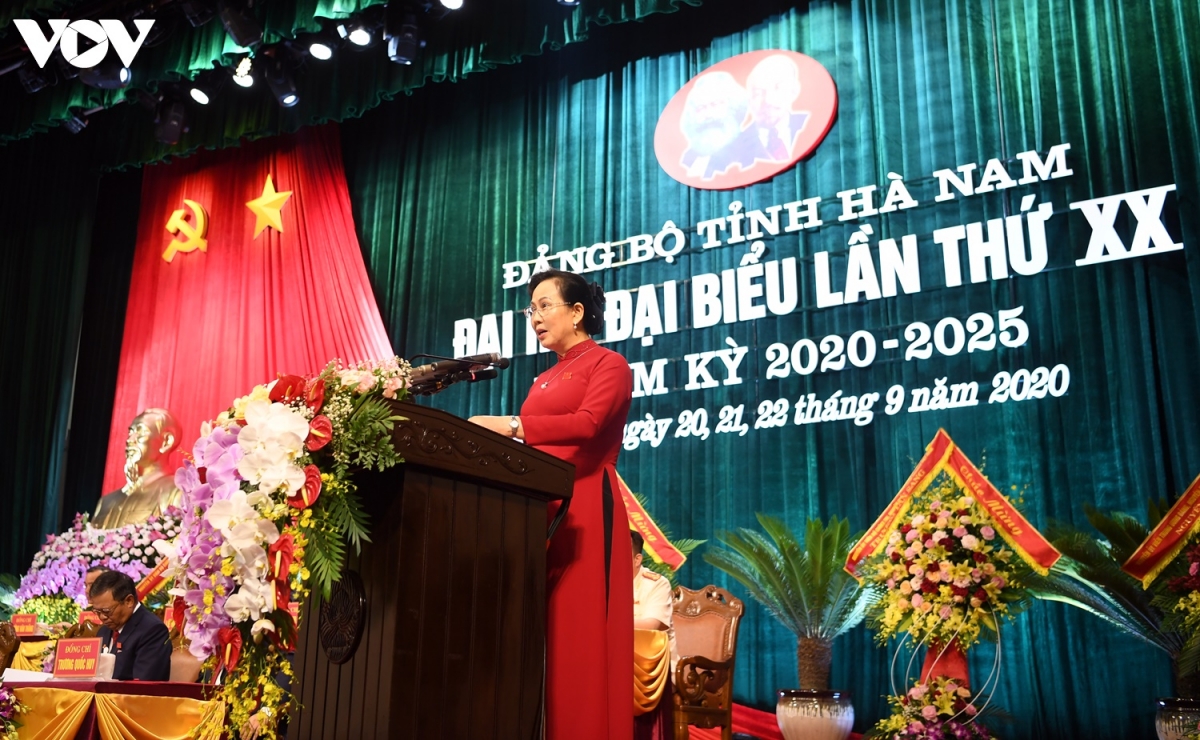 Bí thư Tỉnh ủy Hà Nam Lê Thị Thủy (Ảnh: Trọng Phú)