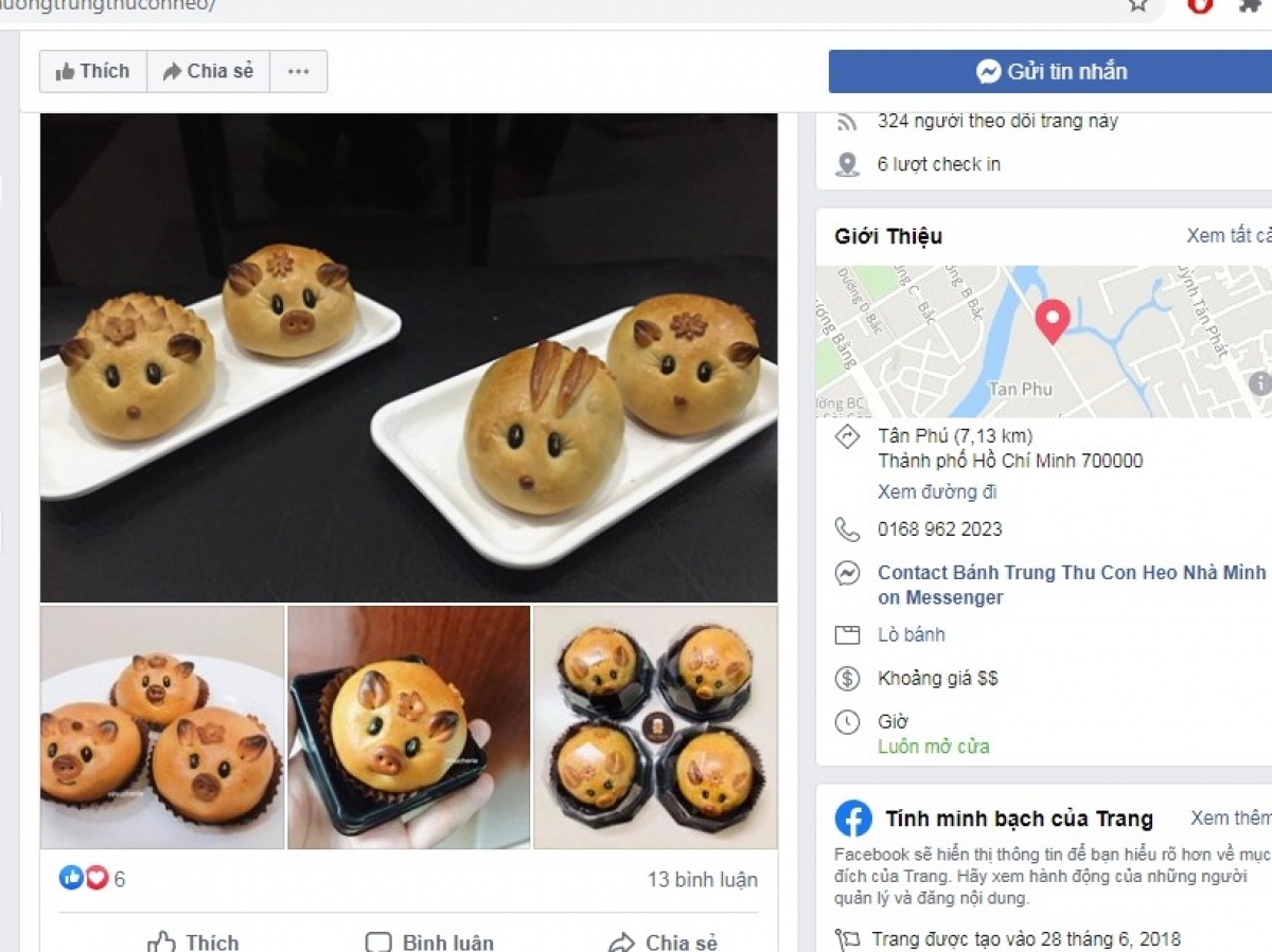 Bánh Trung thu do người bán làm theo mùa vụ nên không có bất kỳ loại giấy phép nào.