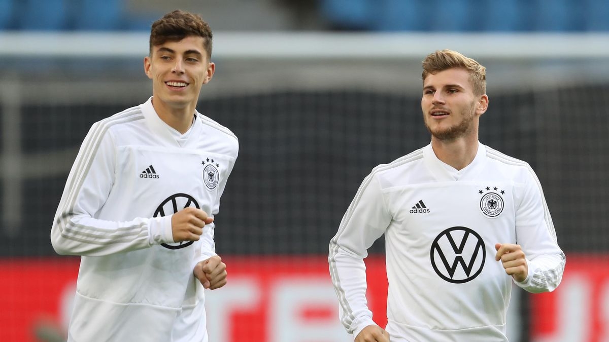 Bộ đôi tuyển thủ Đức - Havertz và Werner sẽ là những niềm hy vọng trên hàng công của Chelsea mùa này. (Ảnh: Getty).