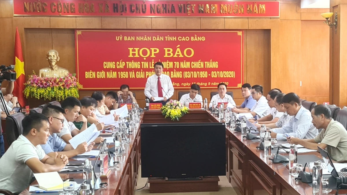 Tỉnh Cao Bằng tổ chức họp báo chương trình kỷ niệm 70 năm Chiến thắng Biên giới 1950 và Giải phóng Cao Bằng