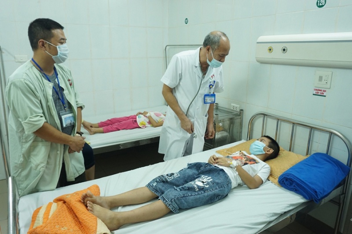 Sức khỏe của học sinh phải nhập viện ngày 10/9 đã ổn định trở lại. Ảnh KĐ.