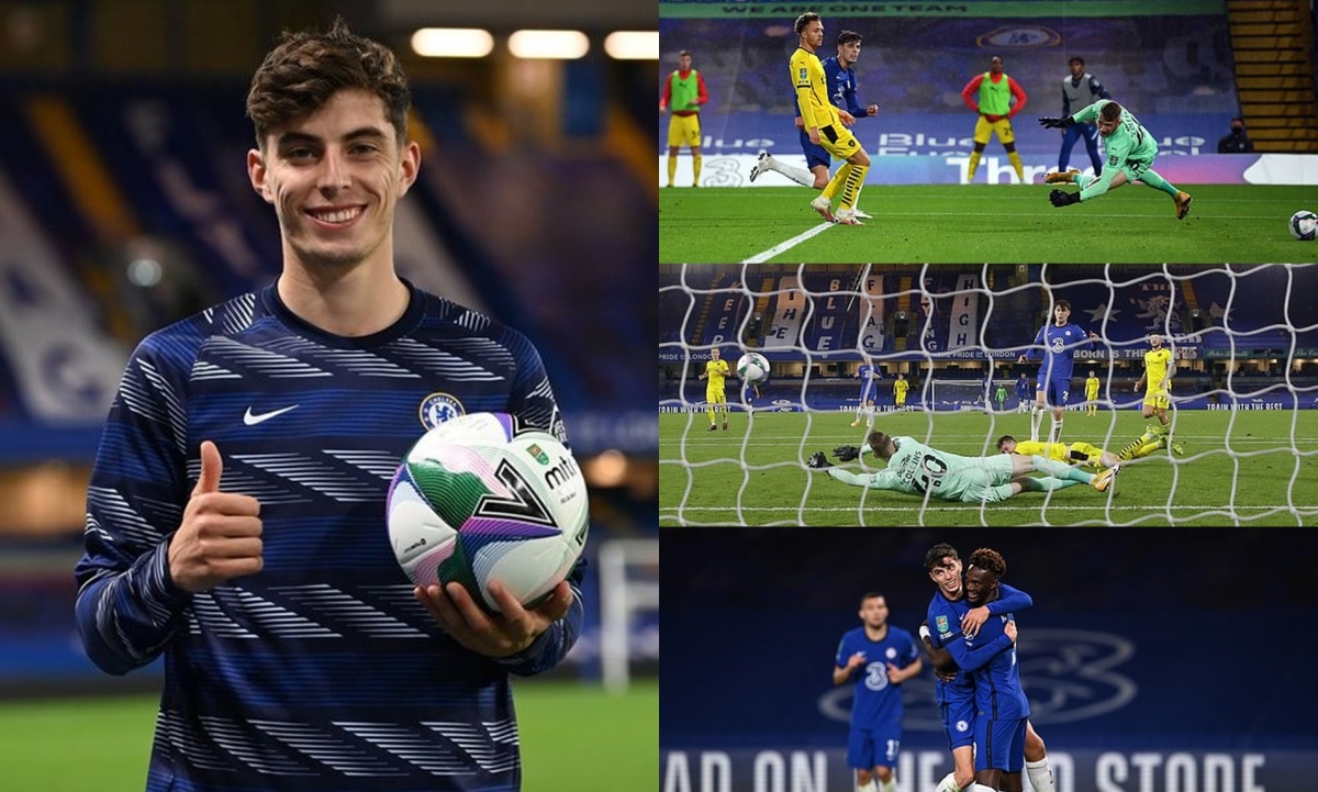 Kai Havertz lập hat-trick giúp Chelsea thắng 6-0. (Ảnh: Daily Mail)