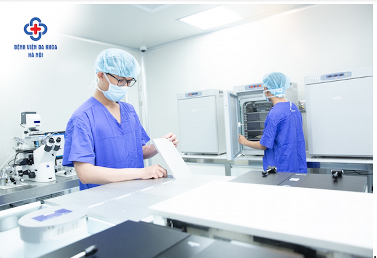 Phòng Lab IVF - Bệnh viện Đa khoa Hà Nội hiện đại khu vực miền Bắc.